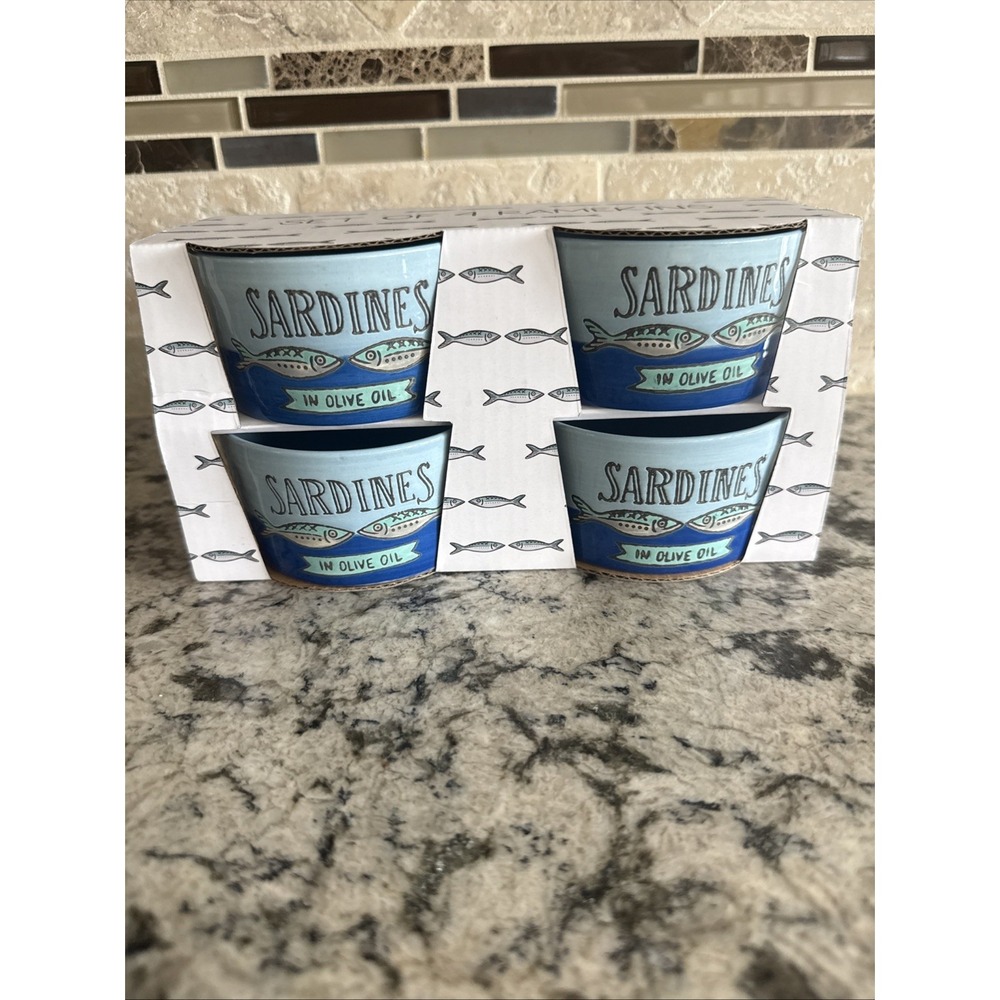 NEW Sardine Ramekin Set Of 4 Bowls by Prima Designs